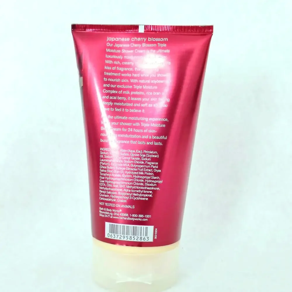 Bath & Body Works Japanese Cherry Blossom Triple Moisture Shower Cream 8 oz. NEW